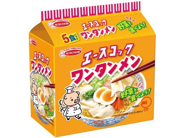 エースコック ワンタンメン 5食入| コープこうべネット