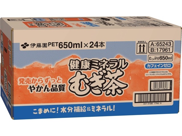 伊藤園 健康ミネラルむぎ茶 1箱(650ml×24本入)| コープこうべネット