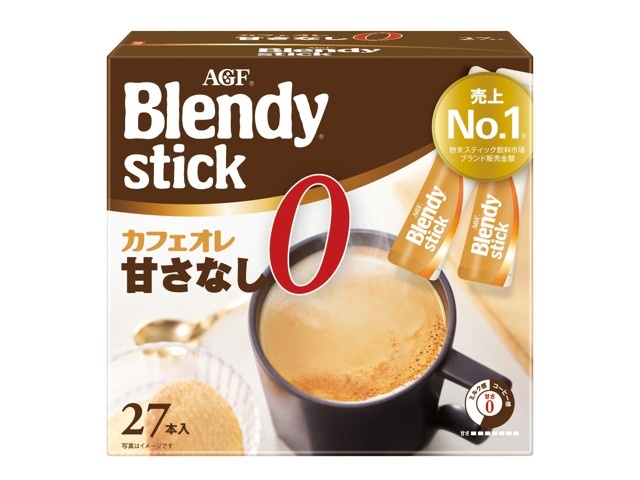 AGF ブレンディスティック カフェオレ 甘さなし 1箱（27本入