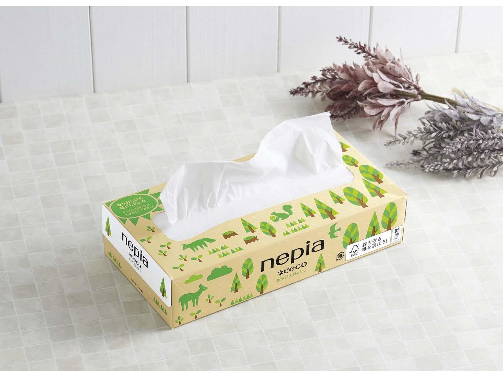 王子ネピア ネピアネピecoティシュ 400枚（200組）×5コ組| コープ