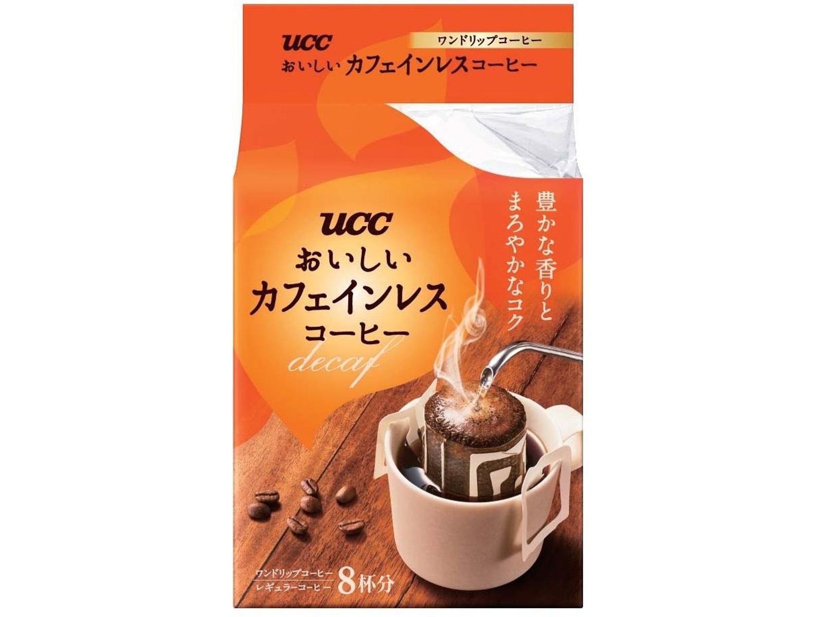 UCC おいしいカフェインレスコーヒードリップコーヒー 7g×8袋入