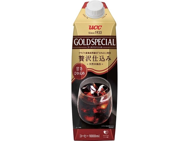 UCC ゴールドスペシャル アイスコーヒー 甘さひかえめ 1000ml