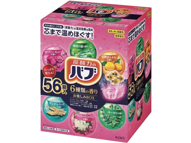 花王 バブ 6種類の香りお楽しみBOX 1箱（56錠入）| コープこうべネット