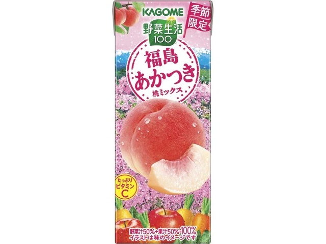 カゴメ 野菜生活100 福島あかつき桃ミックス 195ml×12本組 | コープ
