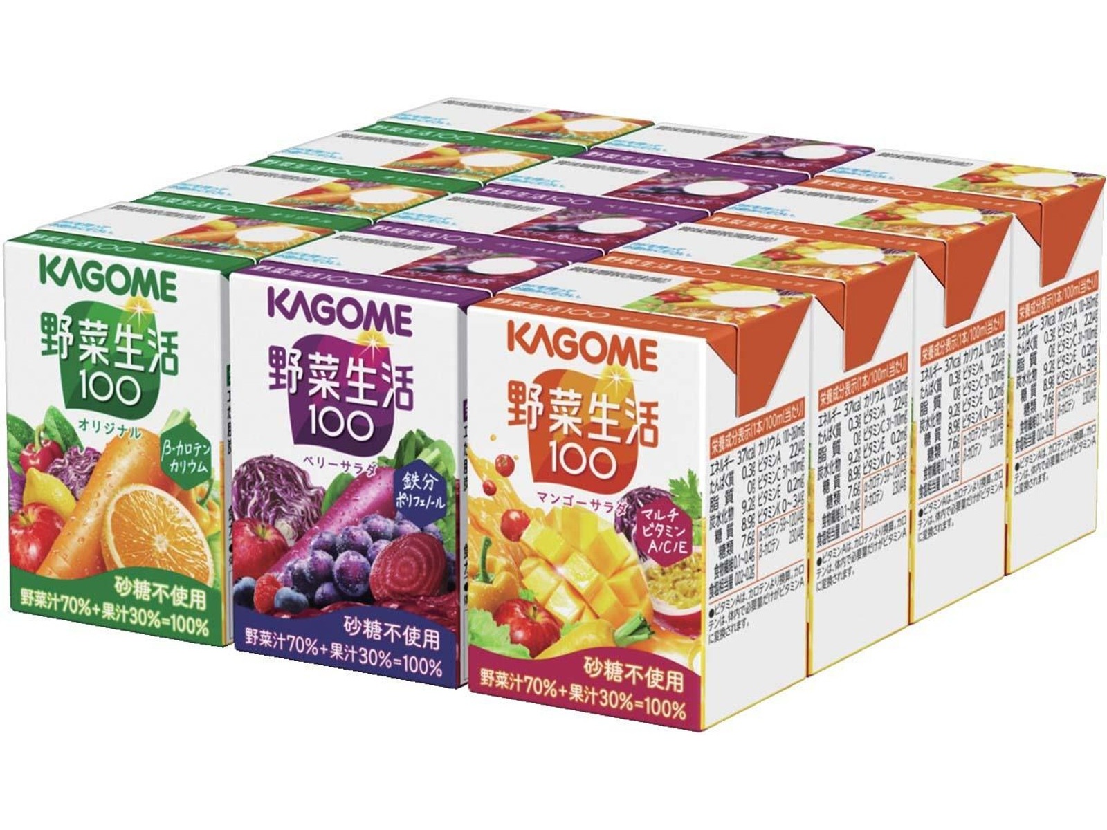 食品詰め合わせ　きのこの山　トッポ　野菜生活 カゴメ 野菜生活100 3種アソート 100ml×12本組| コープこうべネット
