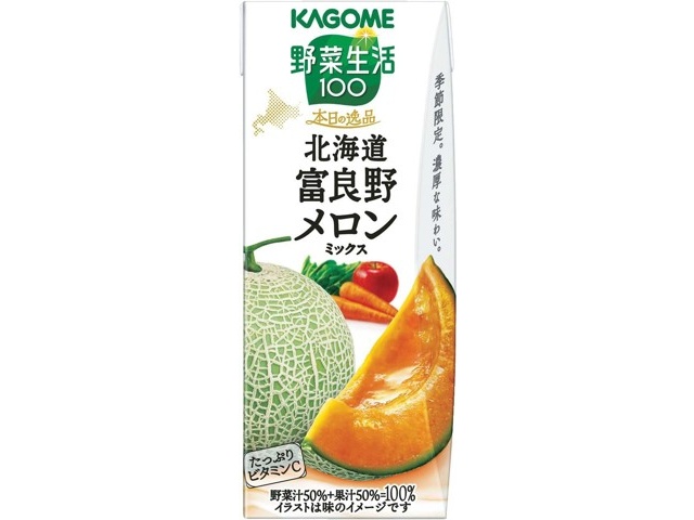 カゴメ 野菜生活100本日の逸品北海道富良野メロンミックス 195ml×12