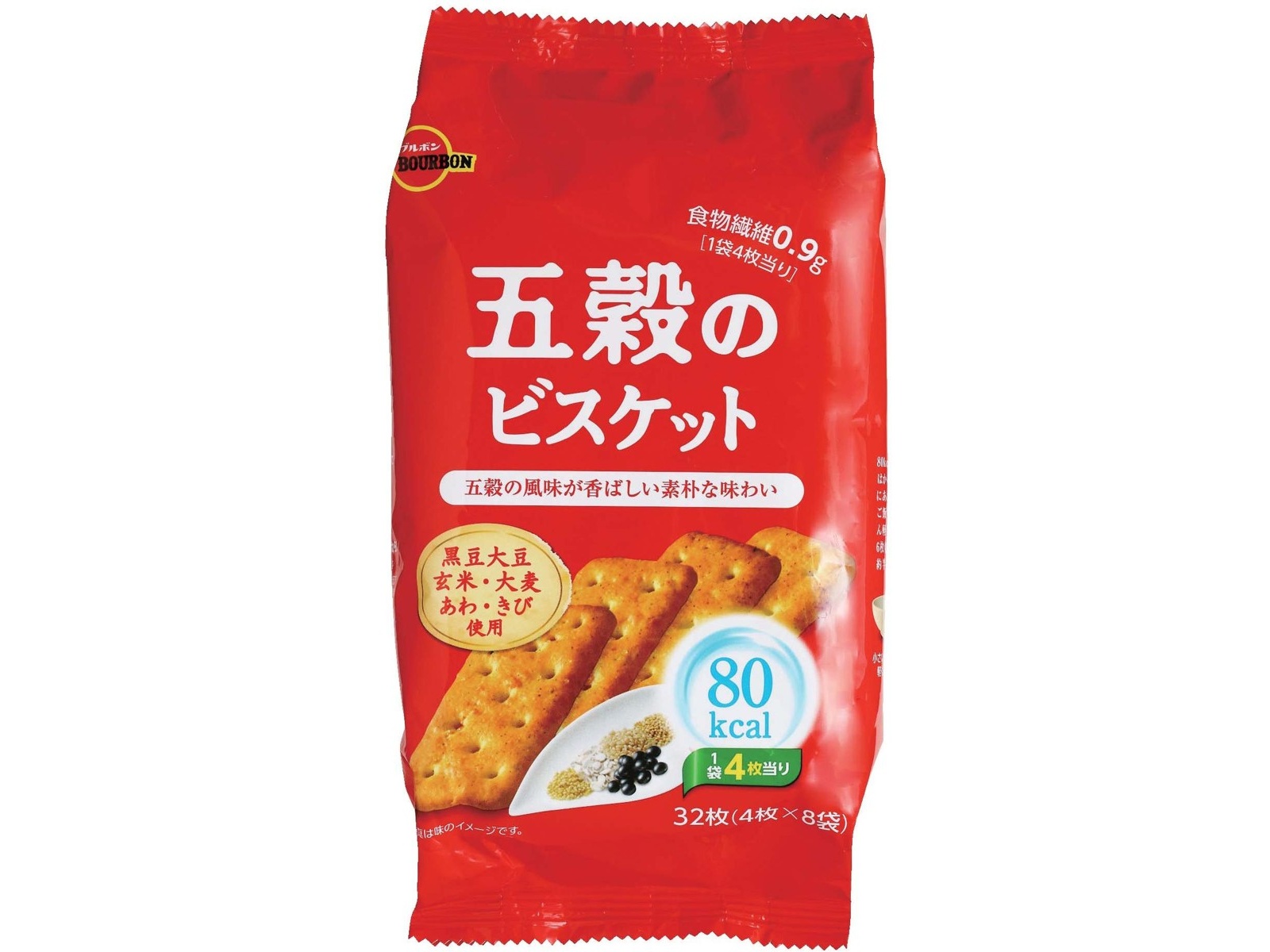 ブルボン 五穀のビスケット 4枚×8袋入| コープこうべネット