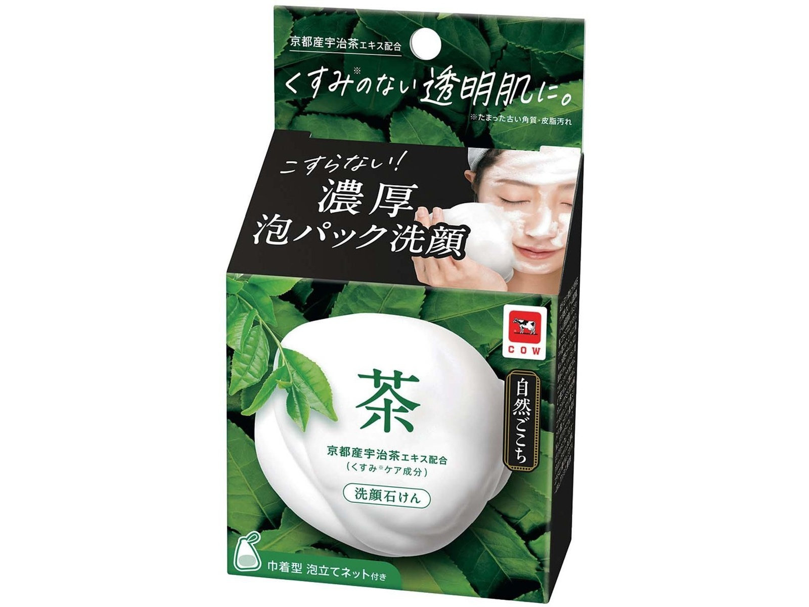 牛乳石鹸共進社 自然ごこち 茶 洗顔石けん 80g（標準重量）| コープ