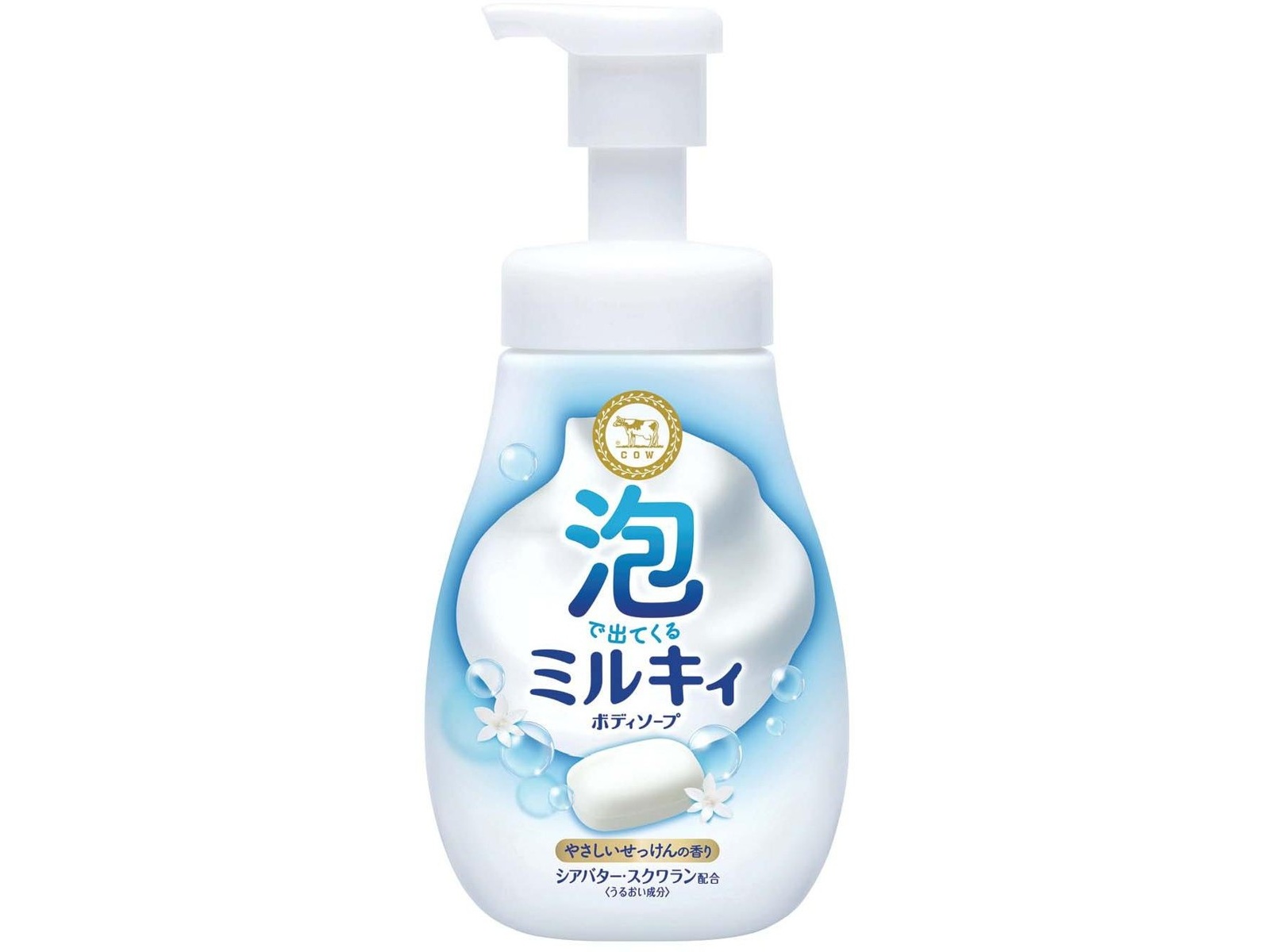 JIBUN DE ESUTE 大容量乳液 ポンプ式 牛乳石鹸 泡で出てくるミルキィボディソープ やさしいせっけんの香り