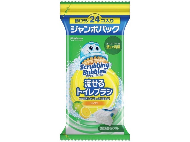 ジョンソン スクラビングバブル 流せるトイレブラシ シトラス