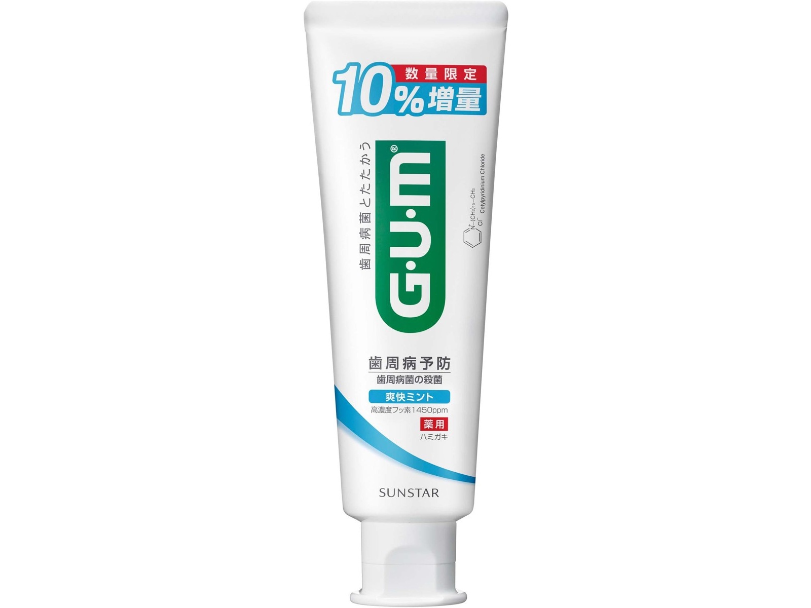 サンスター G・U・Mデンタルペースト 爽快ミント 増量 132g
