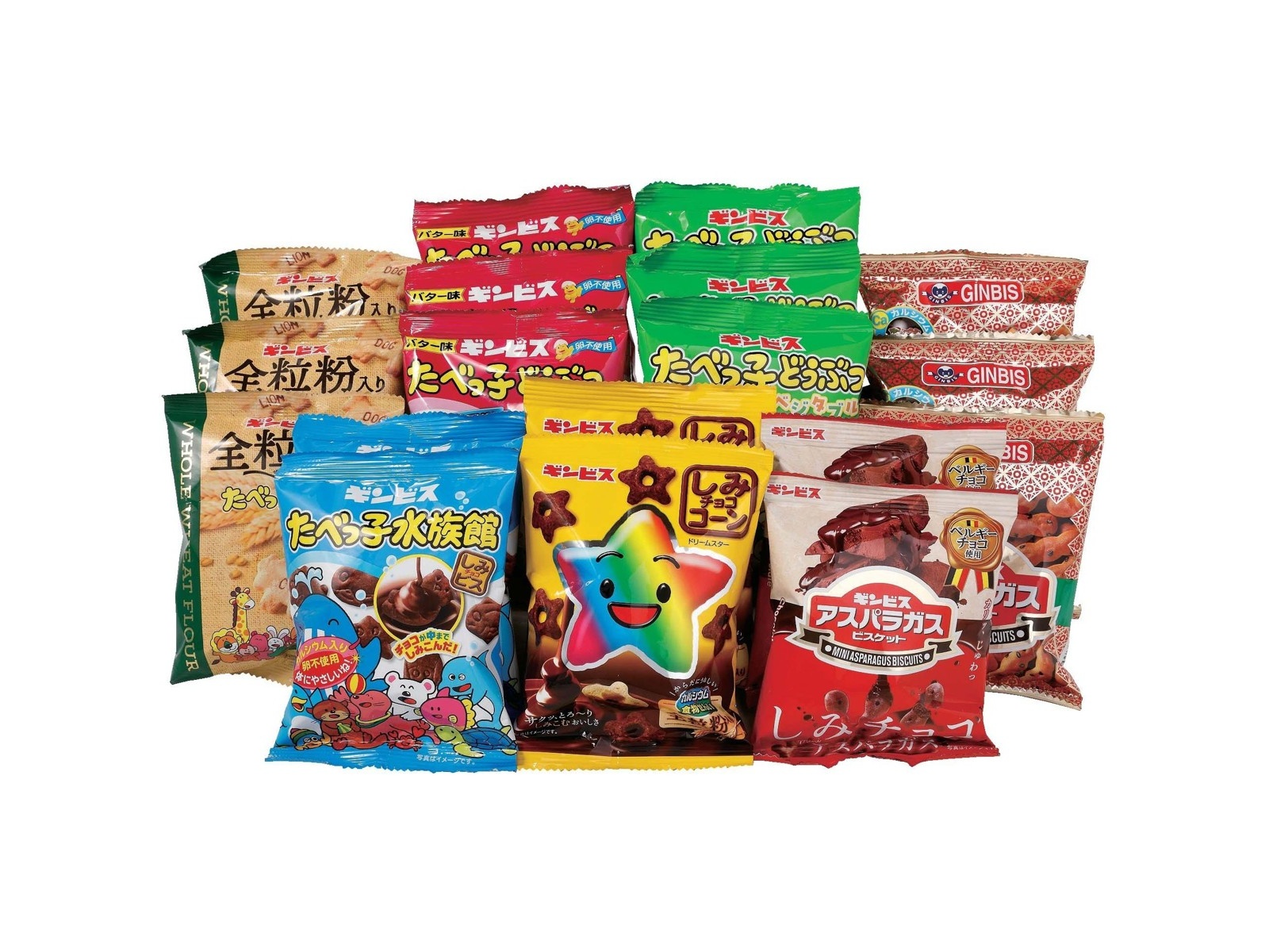 ギンビス ギンビスわくわくパック 1袋（7種18コ入）| コープこうべ