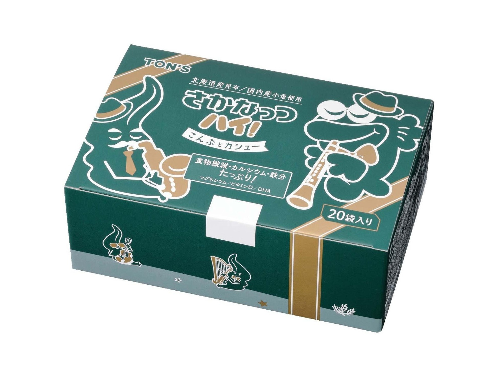 トン さかなっつハイ！こんぶとカシュー 180g（9g×20袋