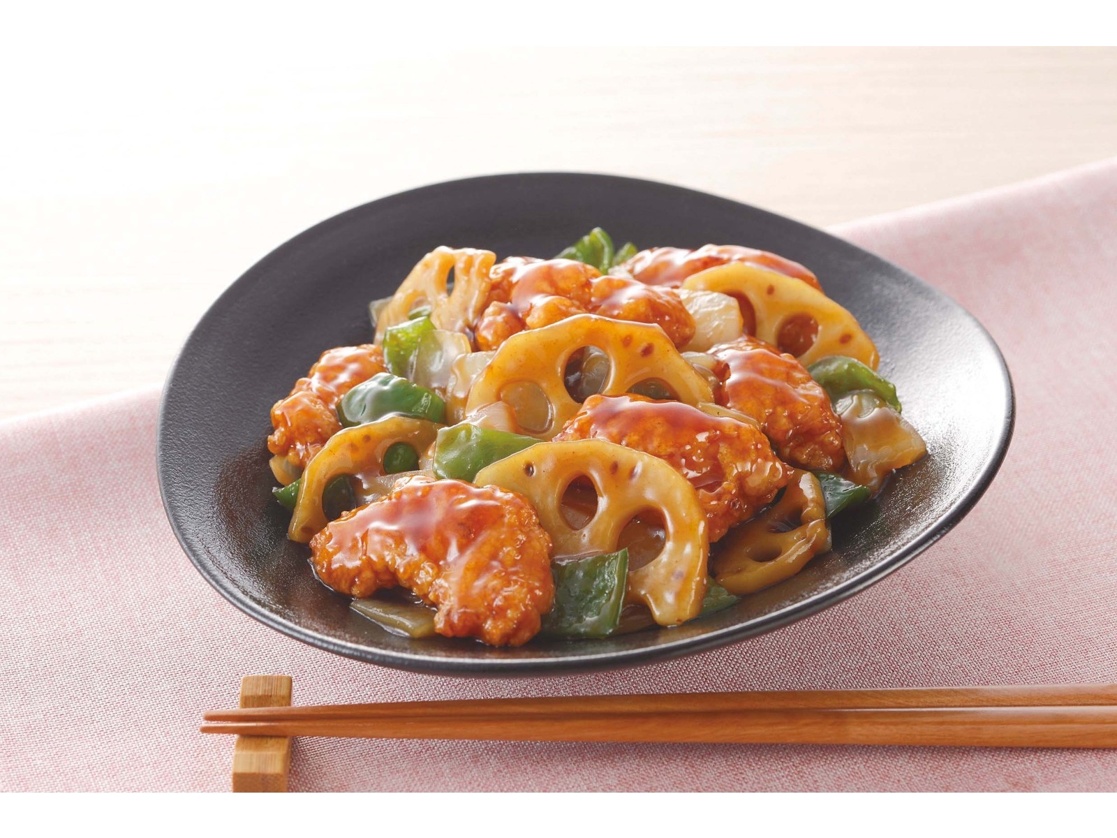 日本ハム 鶏から揚げとレンコンの甘辛たれ炒め 205g | コープこうべネット