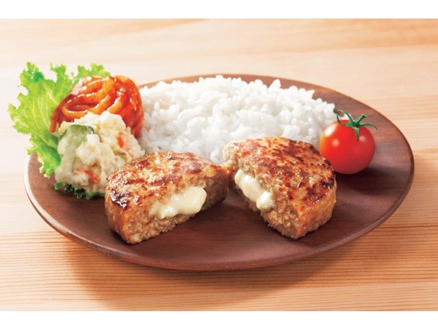 ニチレイ ソースのいらないコク旨チーズインハンバーグ 4コ入(280g