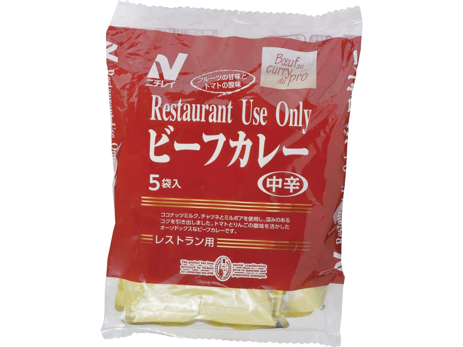 郵送買取 新品5台以上送料無料キャンペーン中！！  ニチレイフーズ レストランユース業務用ビーフカレー中辛 180g×5 スタイ・バープクロス