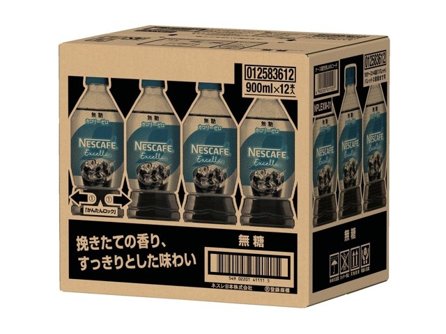 ネスレ エクセラボトルコーヒー 無糖 1箱(900ml×12本入)| コープこうべ