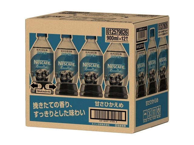 ネスレ エクセラボトルコーヒー 甘さひかえめ 1箱（900ml×12本入