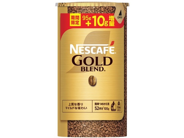 ゴールドブレンドシステムパック95ｇ+10g増量　１箱12本入 ネスレ ネスカフェゴールドブレンド エコ＆システムパック 95g+