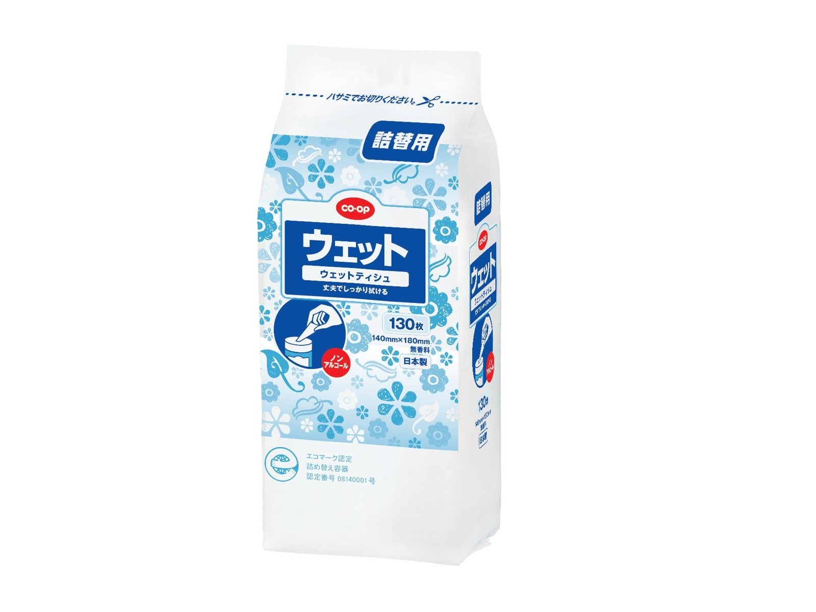 CO・OP ウェットティシュ つめかえ用 130枚入 | コープこうべネット