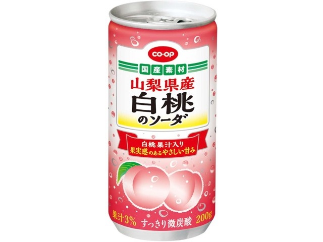 CO・OP 山梨県産白桃のソーダ 200g | コープこうべネット