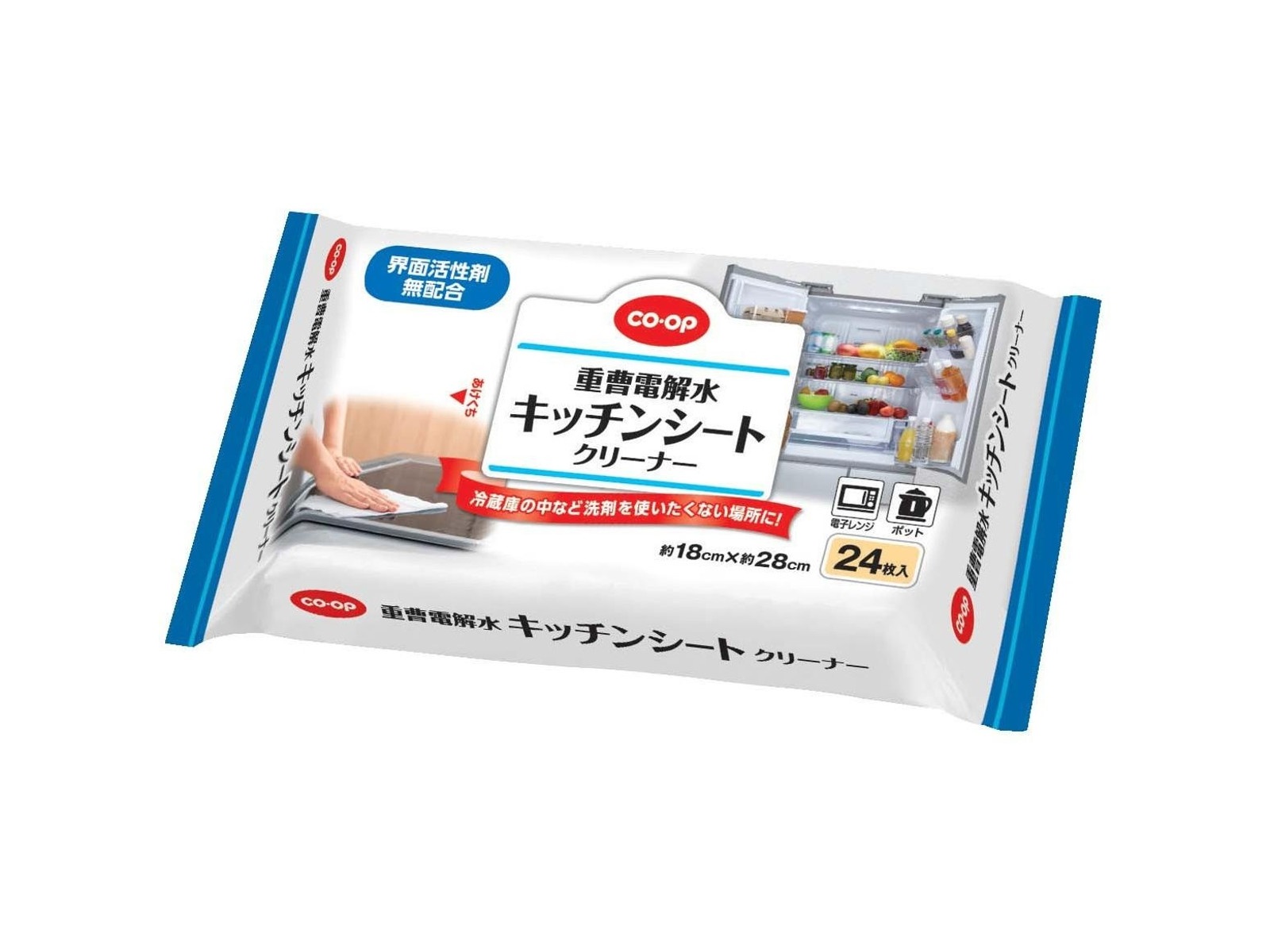 CO・OP 重曹電解水キッチンシートクリーナー 24枚入×2コ組| コープ