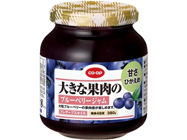 CO・OP 大きな果肉のブルーベリージャム 甘さひかえめ 380g | コープ