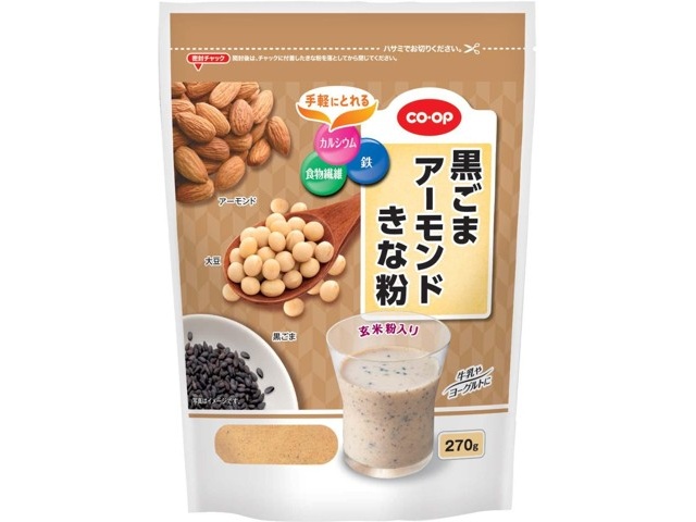 CO・OP 黒ごまアーモンドきな粉 270g| コープこうべネット CO・OP 黒ごまアーモンドきな粉 270g| コープこうべネット