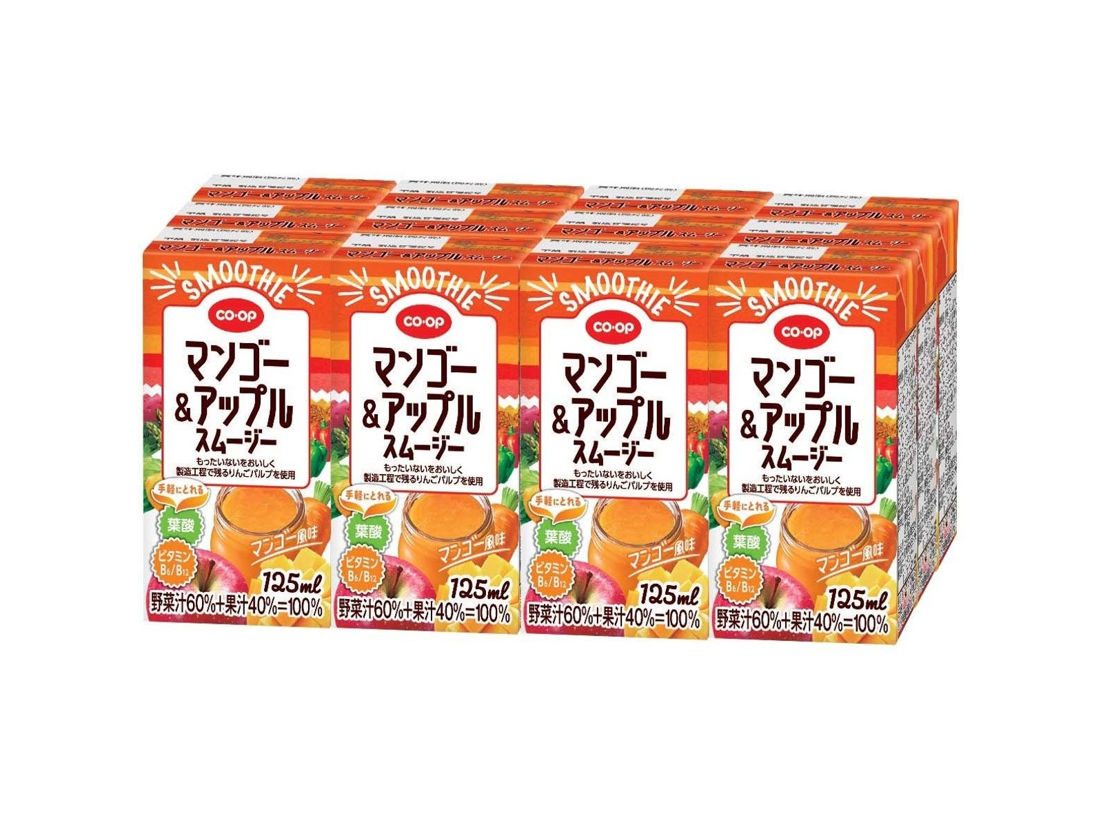 CO・OP マンゴー&アップルスムージー 1箱(125ml×12本入 CO・OP マンゴー&アップルスムージー 1箱(125ml×12本入