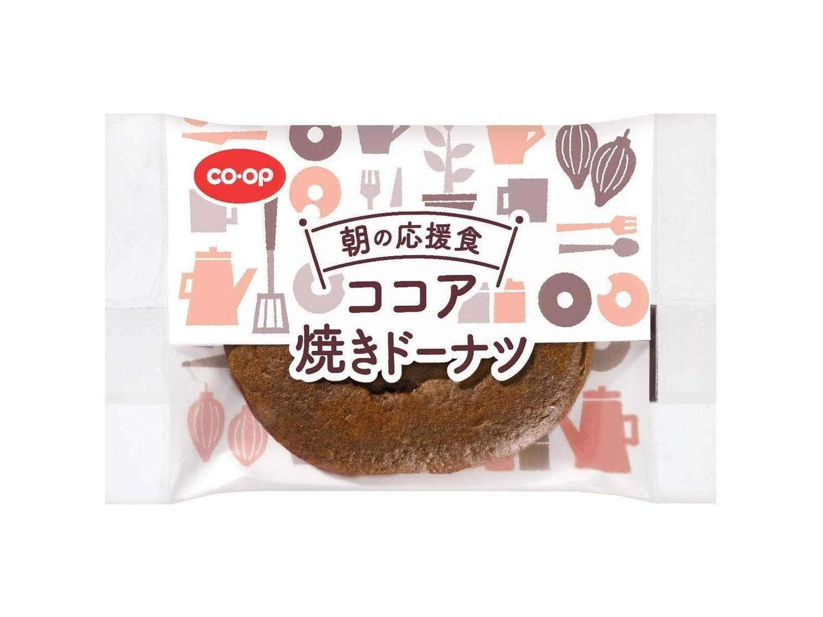 CO・OP 朝の応援食 ココア焼きドーナツ(カルシウム) 1箱（8コ入