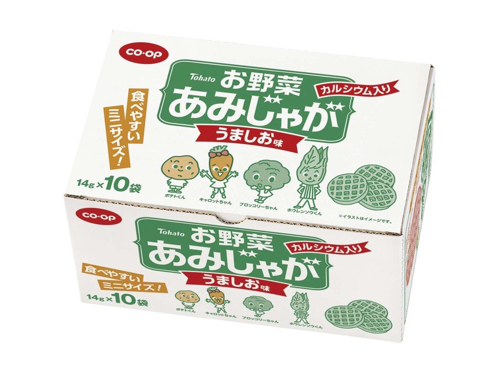 CO・OP ＆東ハト お野菜あみじゃが うましお味 1箱（14g×10袋入