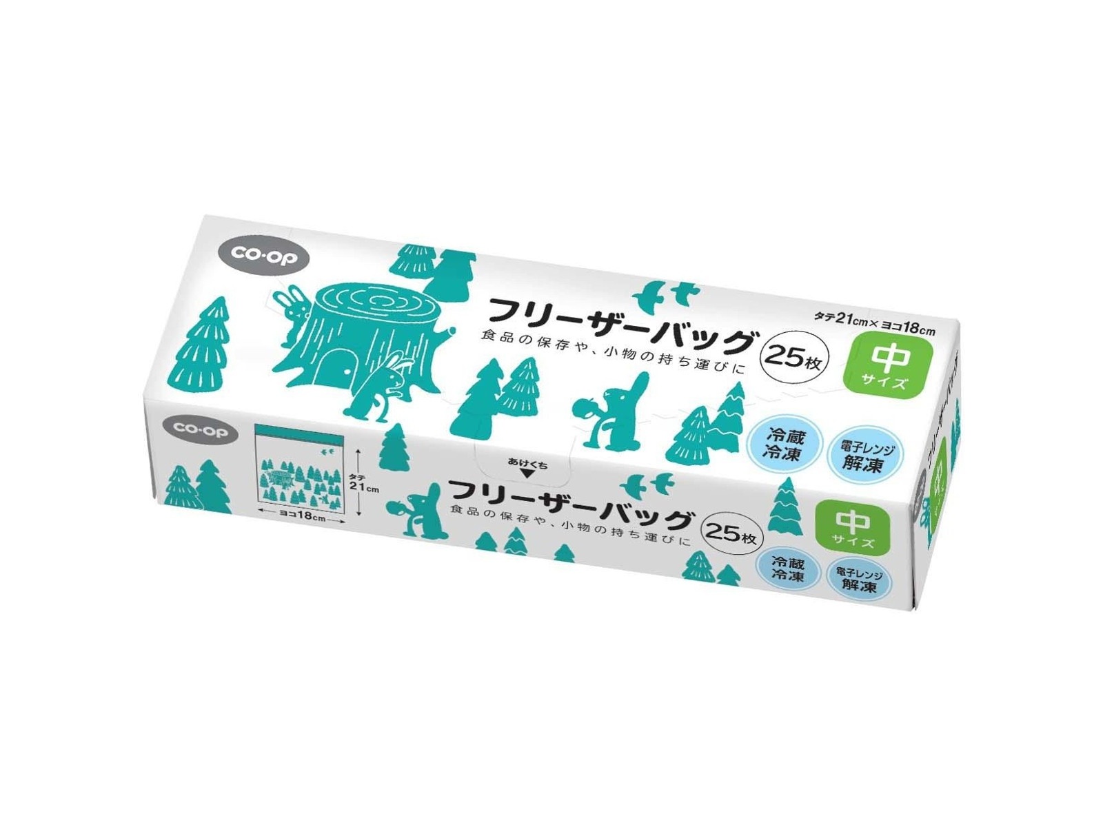 CO・OP フリーザーバッグデザイン≪箱入り≫ 25枚入 うさぎ 中