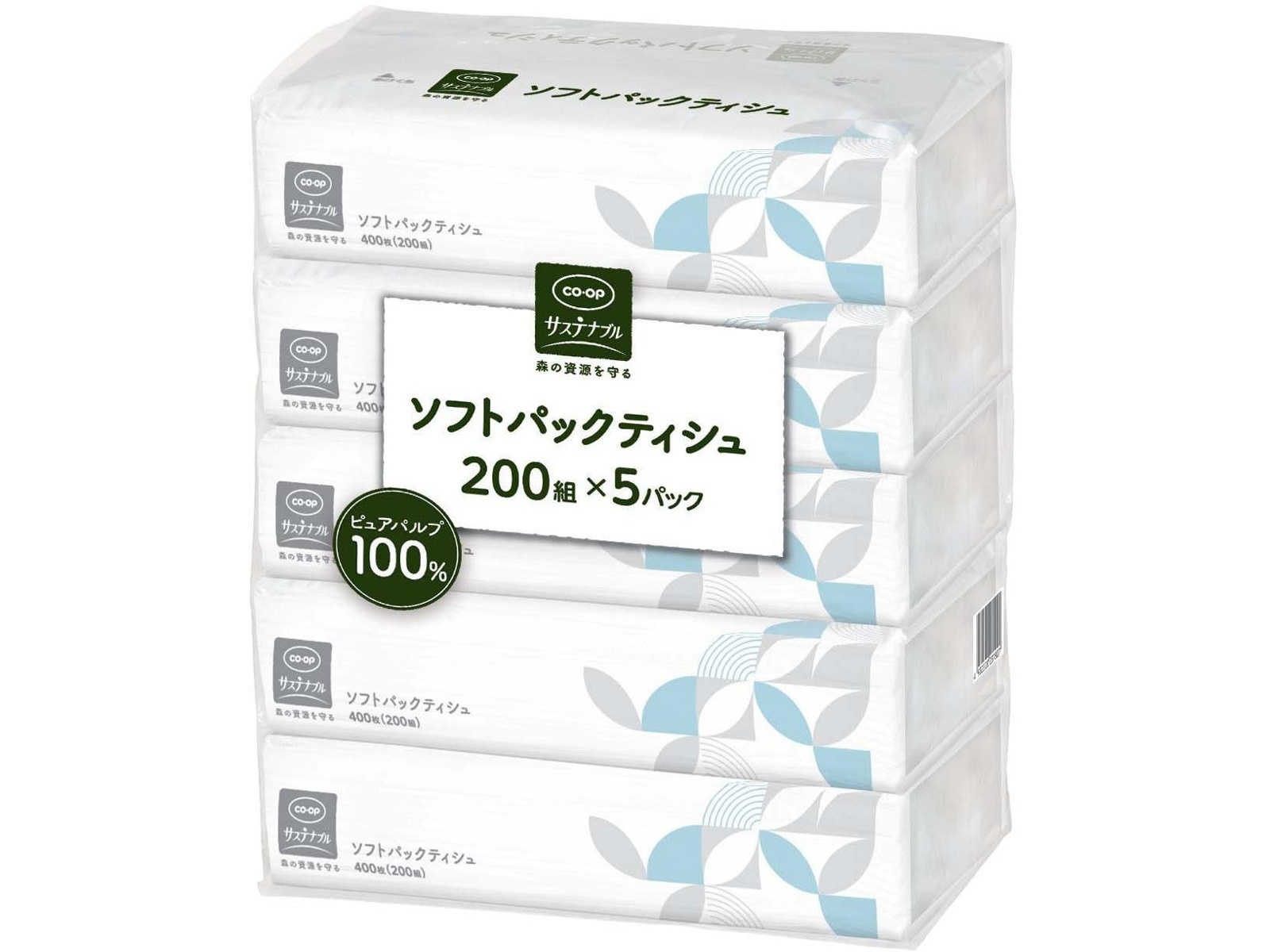 CO・OP ソフトパックティシュ （400枚・200組）×5コ組| コープこうべネット