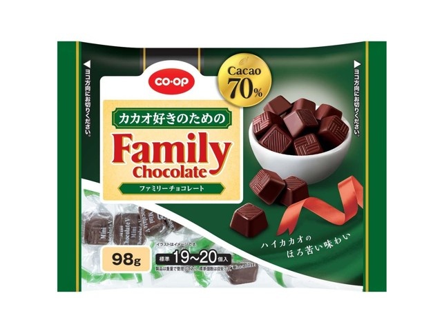 CO・OP カカオ好きのための ファミリーチョコレート 98g| コープこうべ