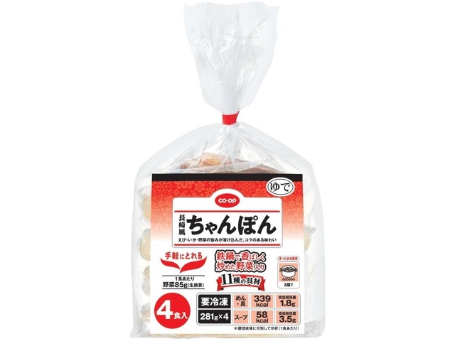 CO・OP 長崎風ちゃんぽん 4食入(281g×4) | コープこうべネット