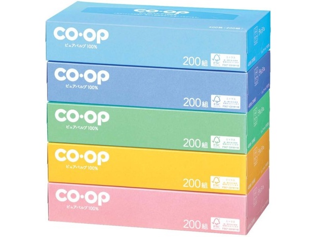 CO・OP ティシュ （400枚・200組）×5コ組| コープこうべネット