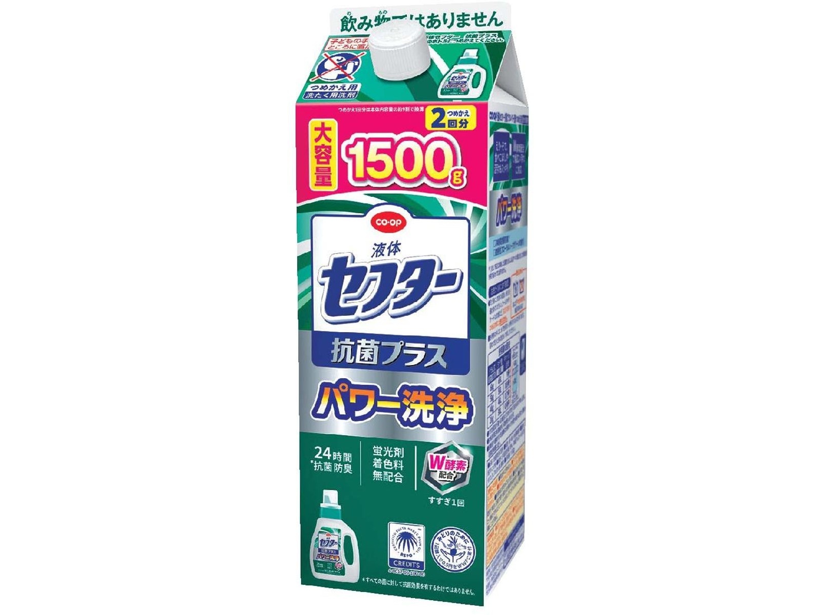 CO・OP 液体セフター抗菌プラス パワー洗浄 つめかえ用 1500g | コープ