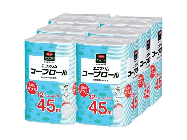 CO・OP エコスリムコープロール45ダブル(2枚重ね) (45m×12ロール入