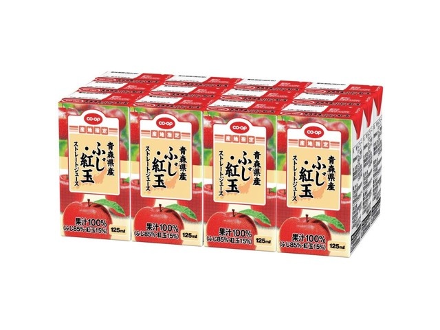 CO・OP 青森県産ふじ・紅玉ストレートジュース 1箱（125ml×12本