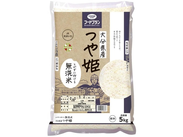 コープこうべ フードプラン 大分県産 つや姫 無洗米 5kg | コープ