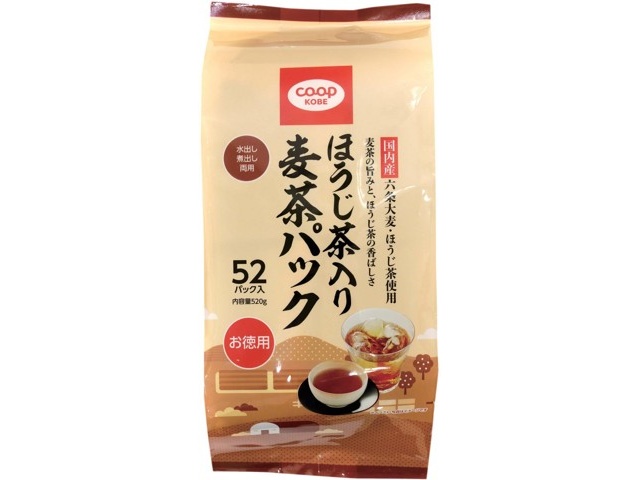 コープこうべ ほうじ茶入麦茶パック お徳用 1袋(10g×52ﾊﾟｯｸ入