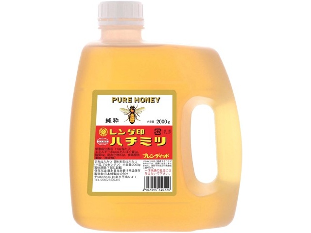 日本蜂蜜 レンゲ印純粋蜂蜜 2000g| コープこうべネット