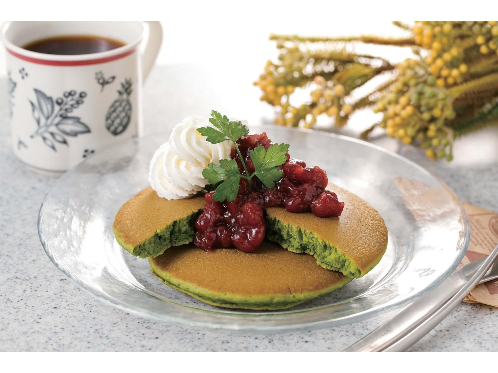プリマハム 京都宇治抹茶ホットケーキ 黒蜜付き ホットケーキ4枚・黒蜜
