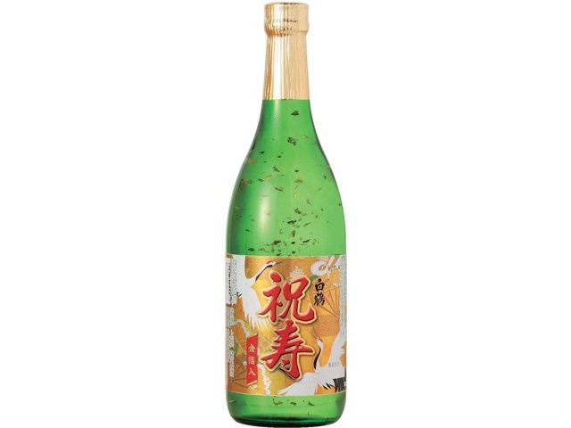 白鶴 上撰純米酒 祝寿 金箔入 720ml（瓶）| コープこうべネット