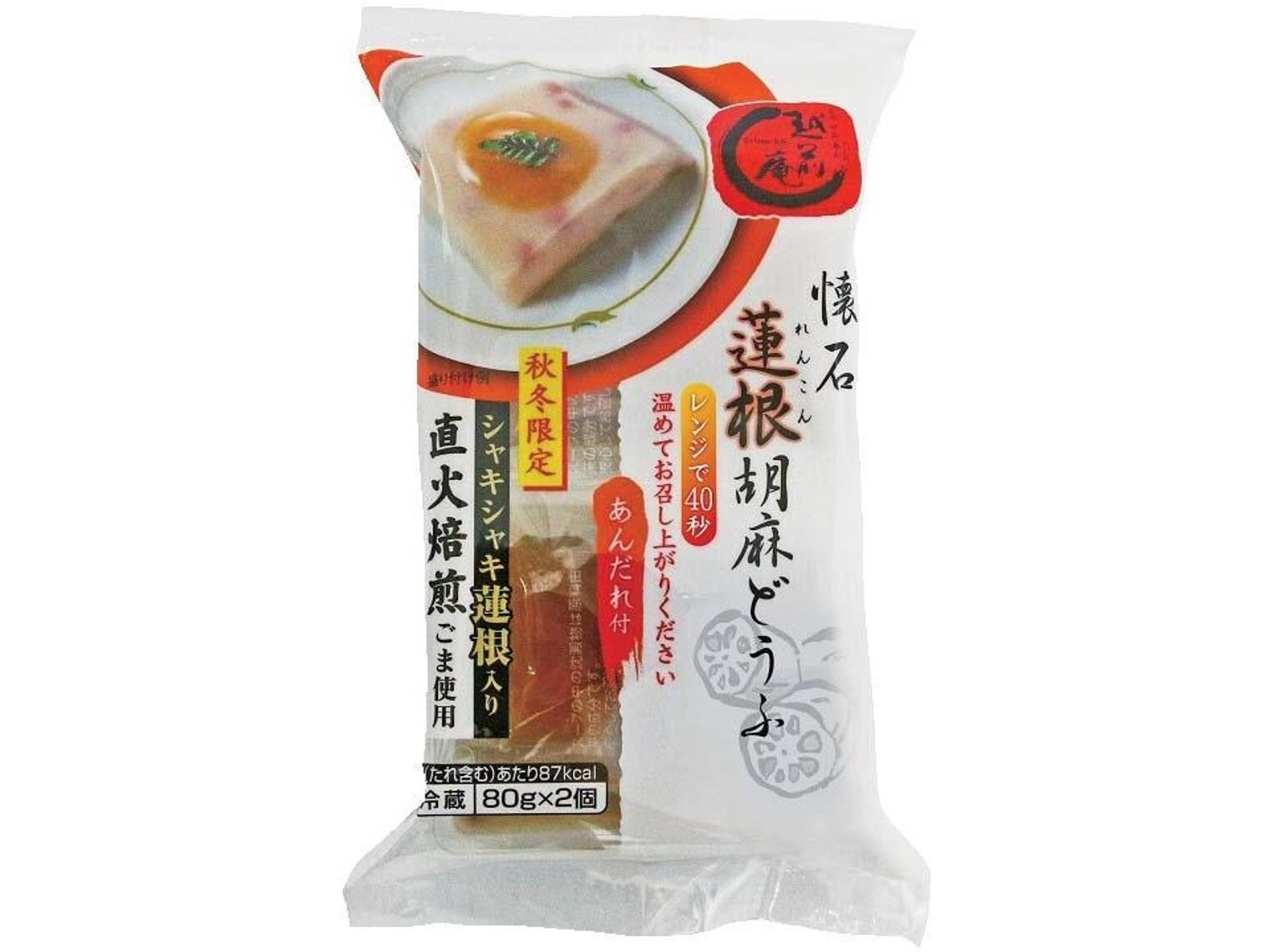 ふじや食品 越前庵 懐石蓮根胡麻どうふ 160g（80g×2コ） たれ付