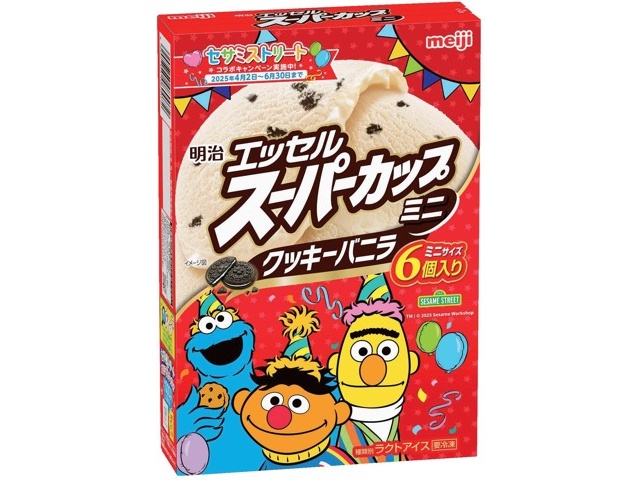 明治 エッセルスーパーカップミニクッキーバニラ 1箱（80ml×6コ入