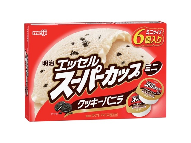 明治 エッセルスーパーカップミニクッキーバニラ 1箱（80ml×6コ