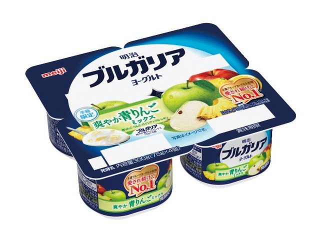 明治 ブルガリアヨーグルト爽やか青りんごミックス 75g×4コ組| コープ