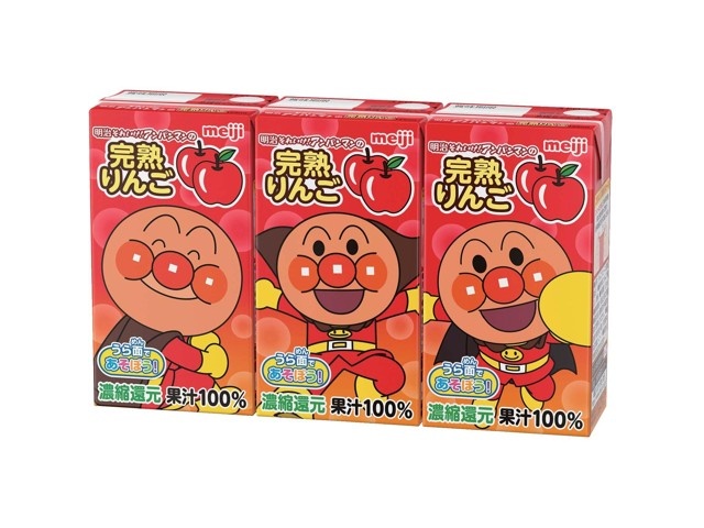 明治 それいけ！アンパンマンの完熟りんご 125ml×3本組| コープ