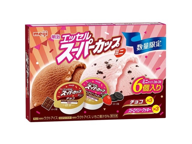 FLAVORS ストロベリーシェイク フレーバーズ 明治 エッセルスーパーカップミニ ストロベリークッキー・チョコ 1箱